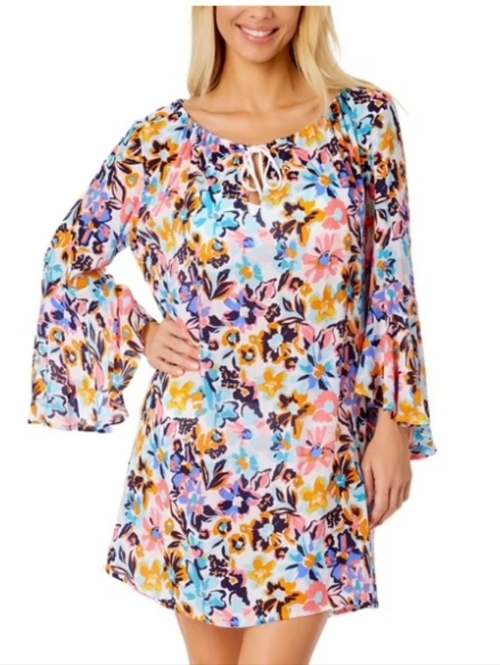 Anne Cole Multicolor Floral Blouse Swim  XS/S SIZE